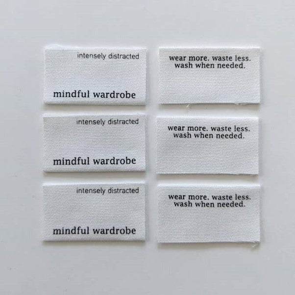 Intensely Distracted Woven Labels - 'Mindful Wardrobe' – Cloth Edit