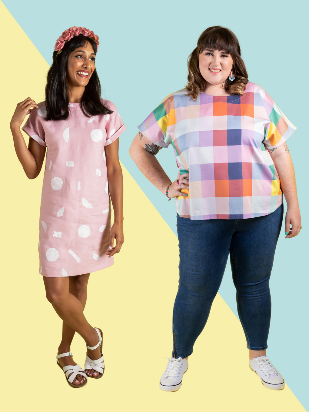 Stevie dress tilly top and the buttons